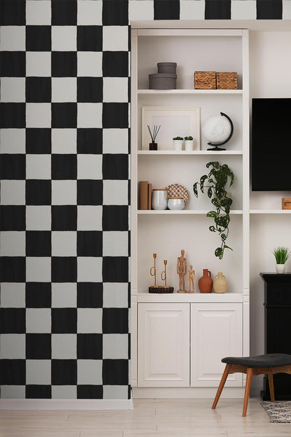 Checkers Wallpaper, black