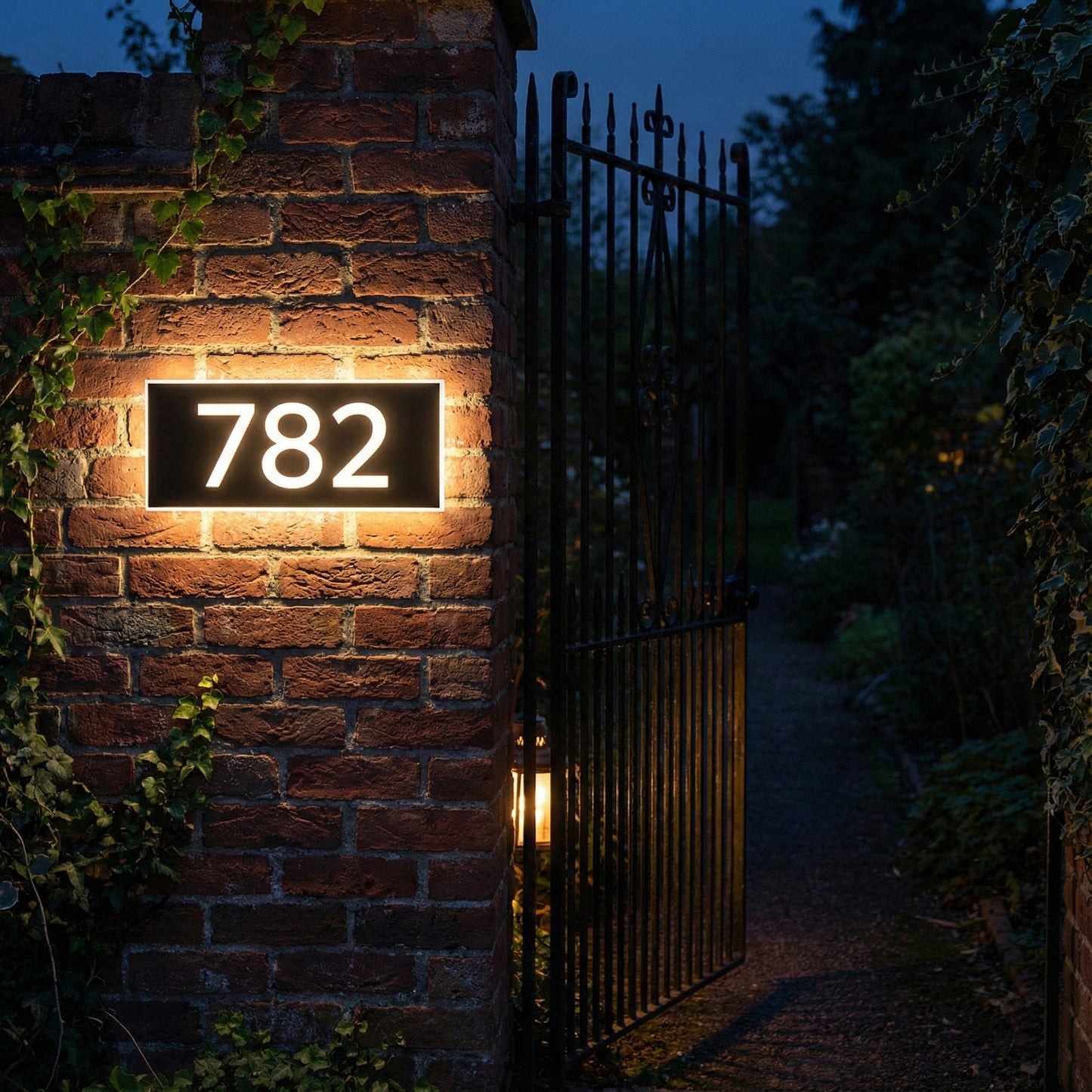 Metal Backlit Address Plaque – Custom LED House Address Sign