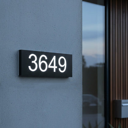 Metal Backlit Address Plaque – Custom LED House Address Sign