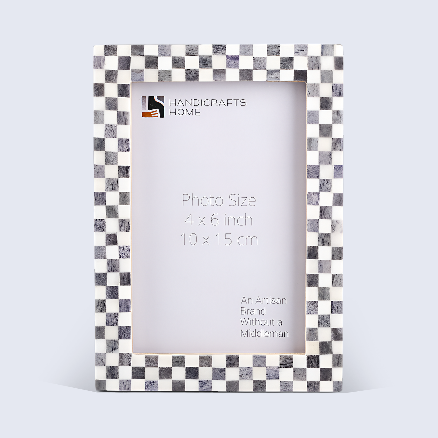 Checkered Bone Inlay Picture Frame 4x6 5x7 8x10 Home Decor