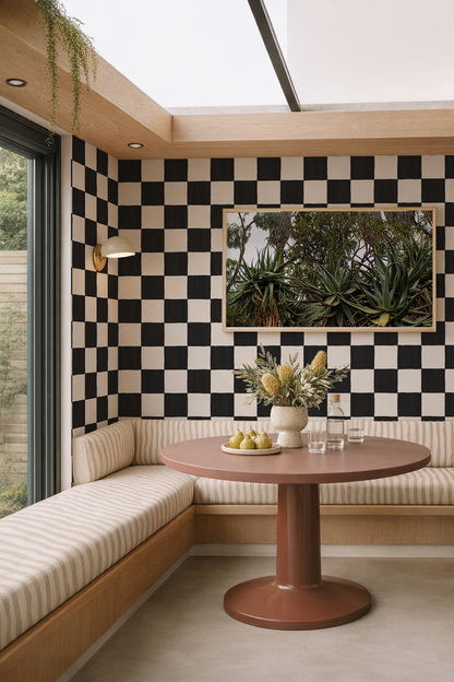Checkers Wallpaper, black