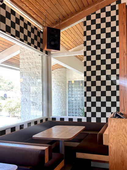Checkers Wallpaper, black